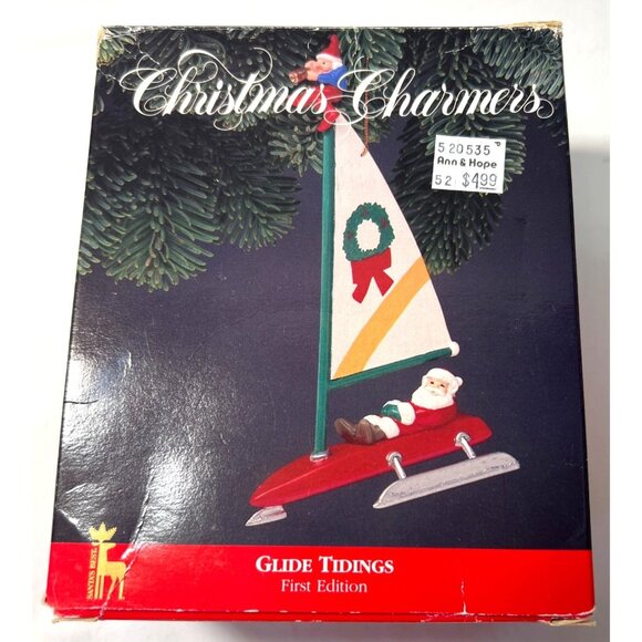 Santas Best Christmas Charmers Glide Tidings First Edition Collectible Ornament - Picture 3 of 4
